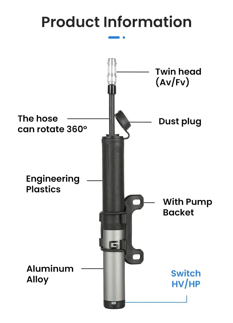 GIYO 120PSI Bike Hand Pump