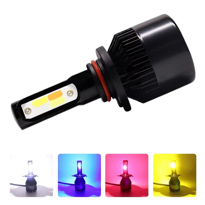 طقم مصابيح أمامية LED ستروب بأربعة ألوان S2