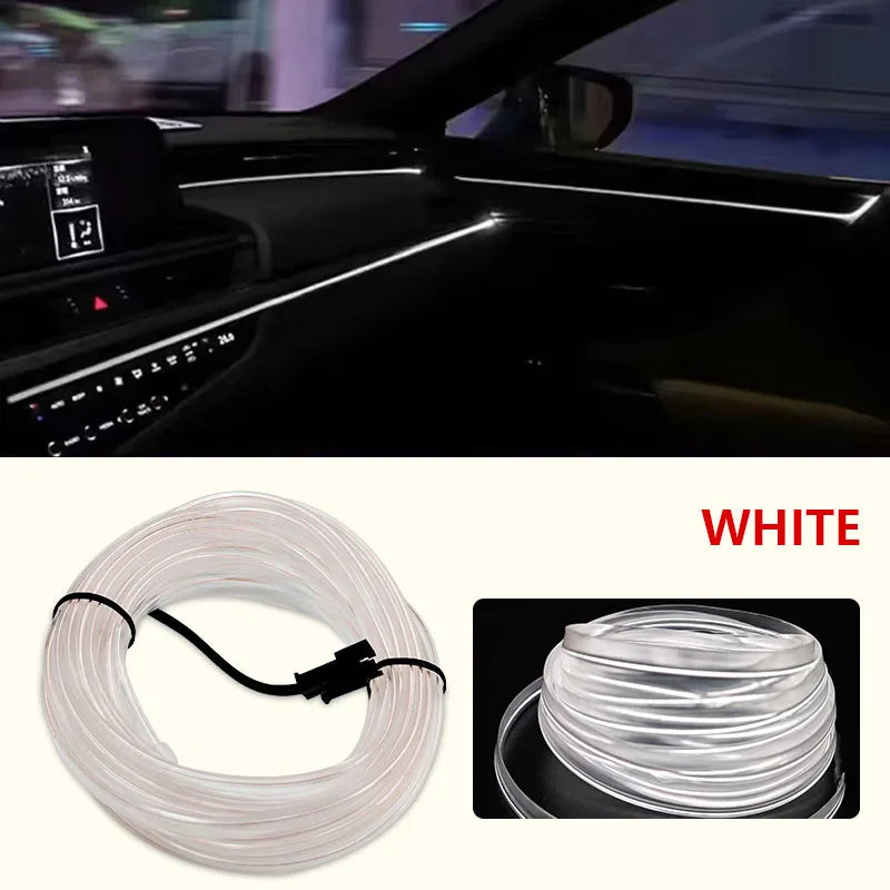 شريط إضاءة LED نيون داخلي للسيارة بطول 1 م/3 م/5 م