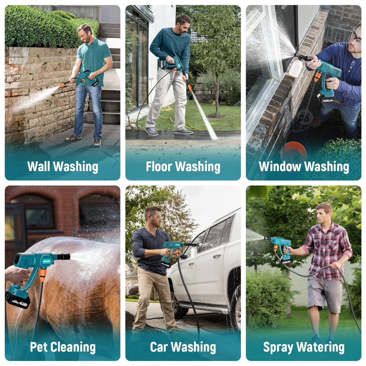Cordless High Pressure Car Washer Gun