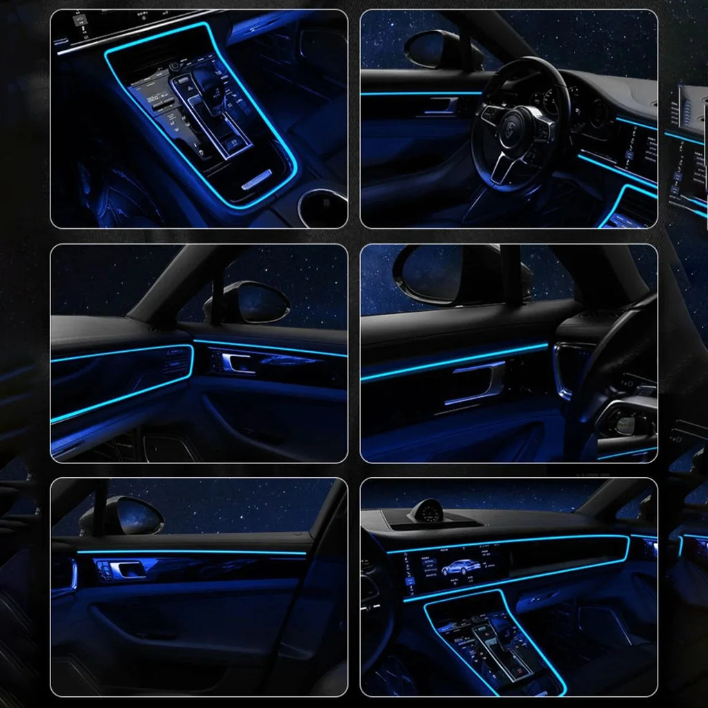 3M Car RGB EL Wire LED USB Light