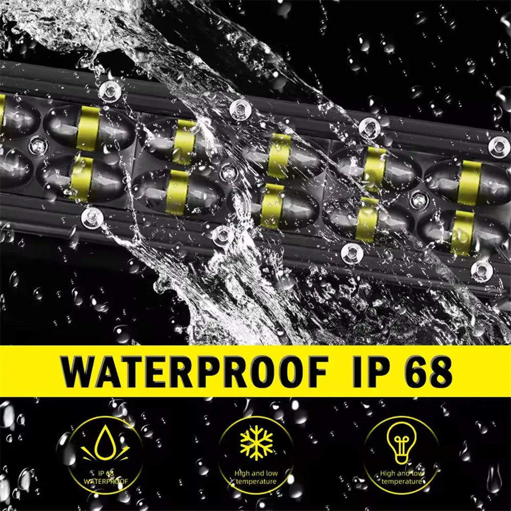 6D LED Light Bar 2-Row 4x4 12V/24V