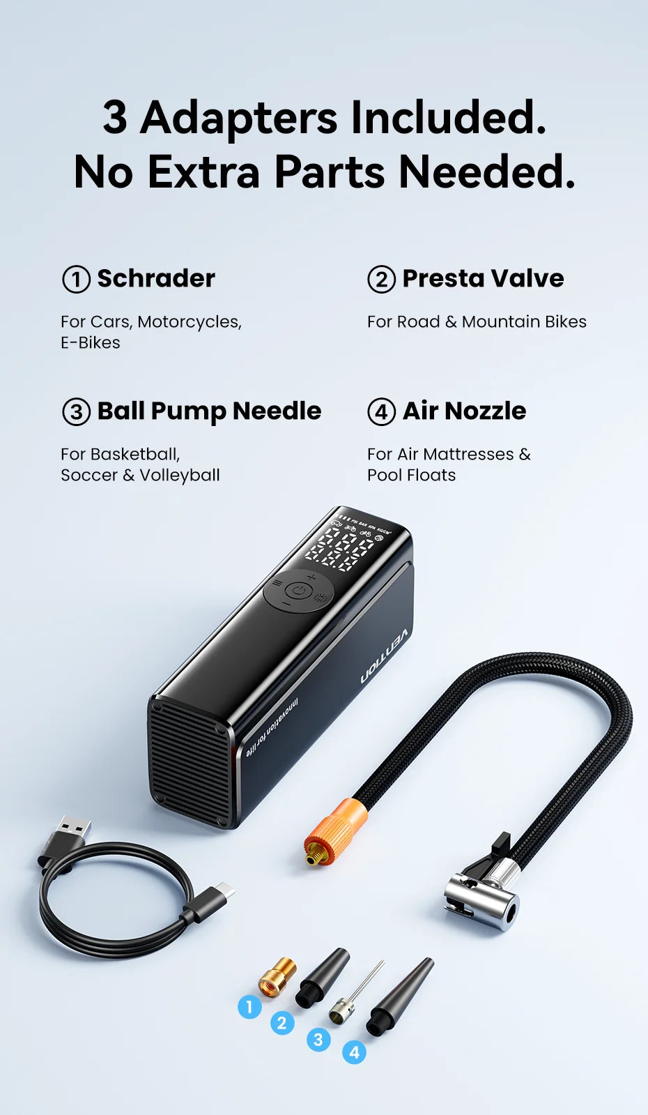 Wireless Tire Inflator 5200mAh