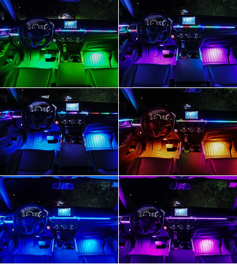 إضاءة محيطية للسيارة 18 في 1 RGB 64 لونًا