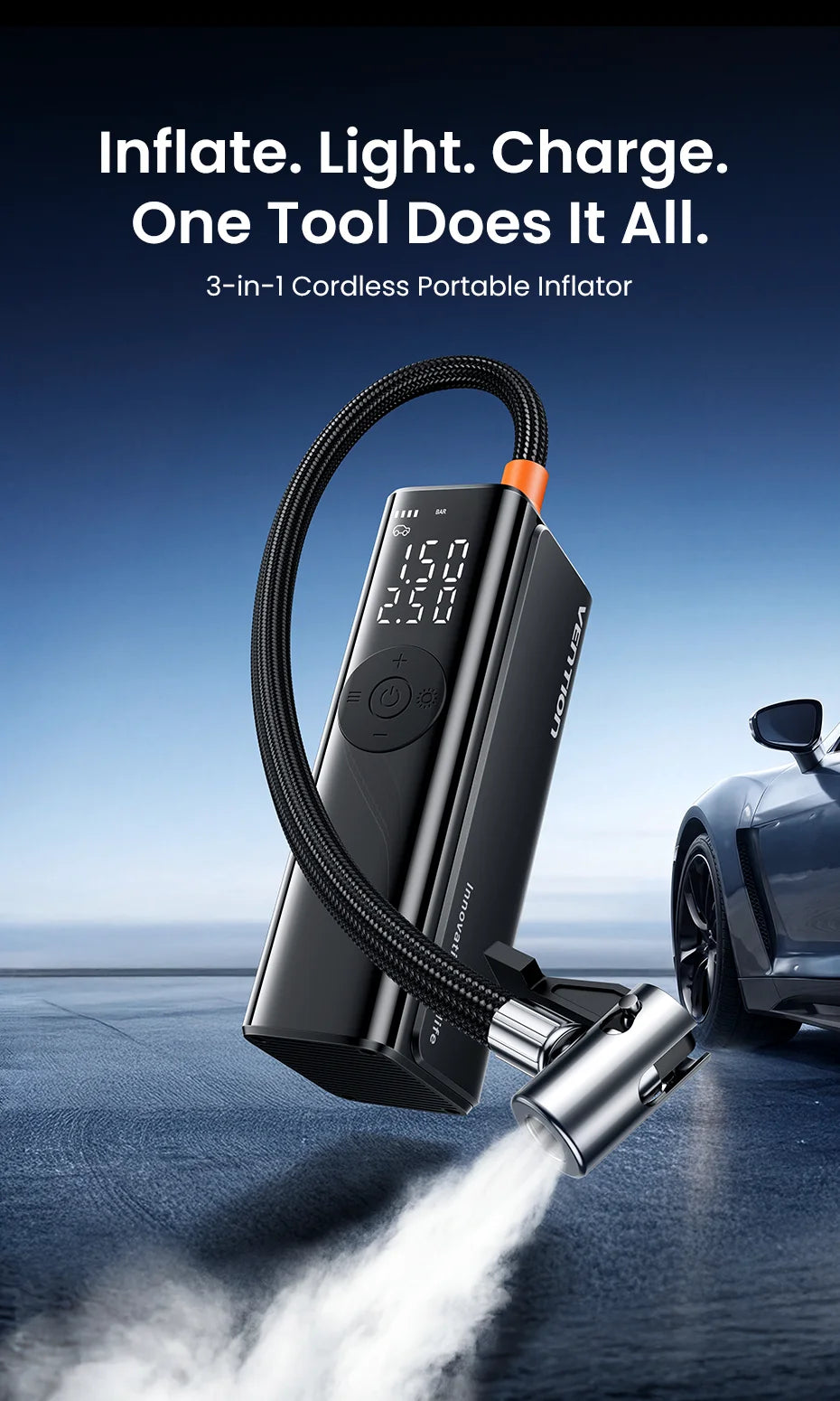 Wireless Tire Inflator 5200mAh