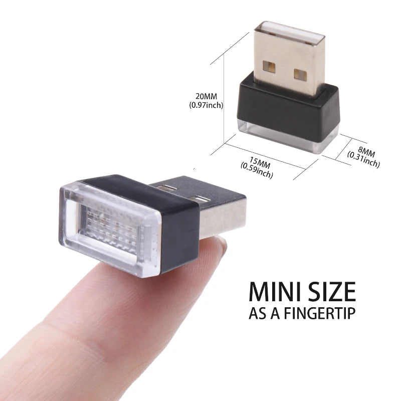 إضاءة LED محيطية صغيرة بمنفذ USB (قطعتان/10 قطع)