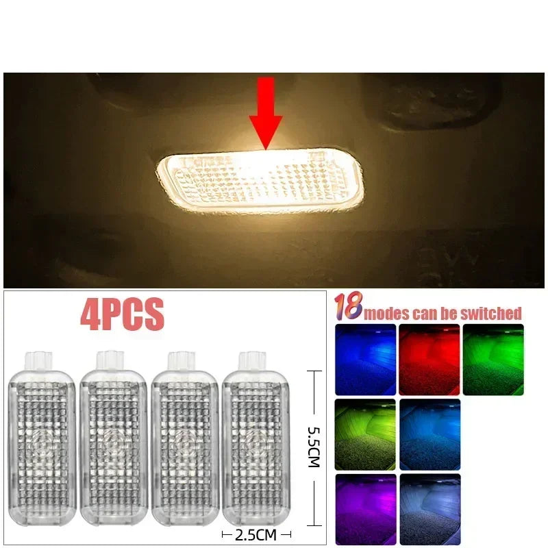 طقم إضاءة محيطية LED للأقدام من أودي