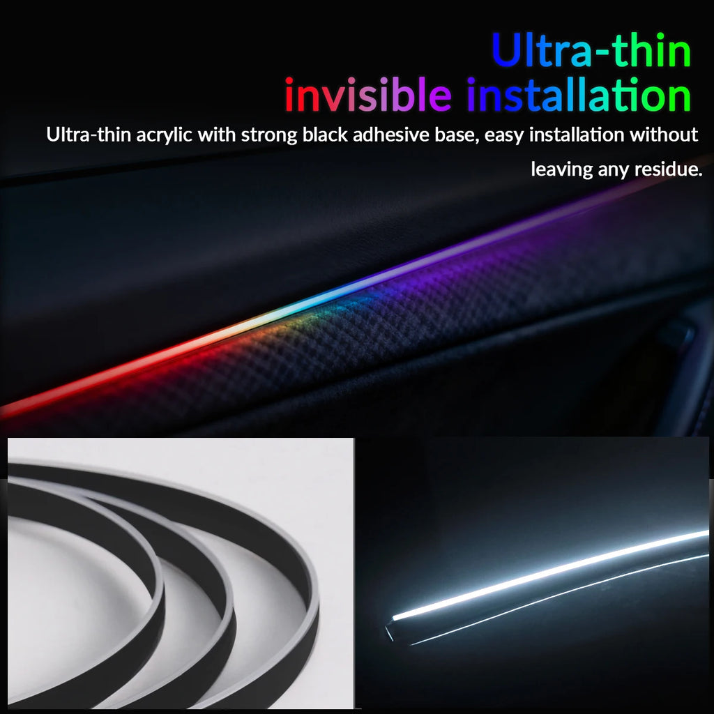 إضاءة داخلية للسيارة 18 في 1 بخاصية التحكم عبر التطبيق RGB